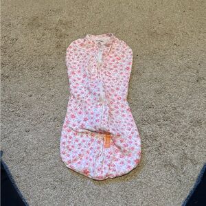 Floral Baby Swaddle with Zipper